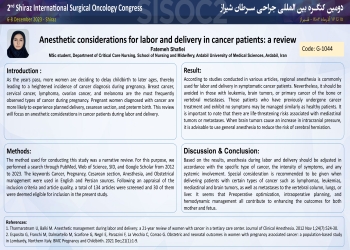 Anesthetic considerations for labor and delivery in cancer patients: a review