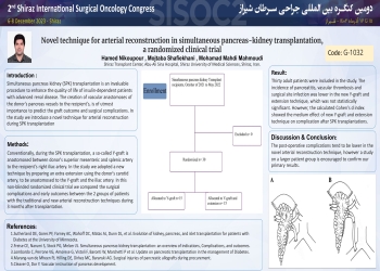 Novel technique for arterial reconstruction in simultaneous pancreas-kidney transplantion, a randomize clinical trial