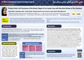 Primary Acinic Cell Carcinoma of the Breast; Report of an Iranian Case with Narrative Review of the Literature