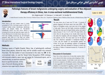 Pathologic features of breast malignancies undergoing surgery and evaluation of Neo-Adjuvant therapy efficiency in Shiraz,Iran: A cross-Sectional multidimensional Study