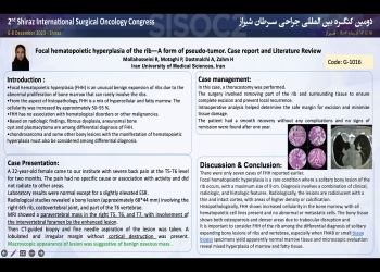 Focal hematopoietic hyperplasia of the rib—A form of pseudo-tumor. Case report  and review of articles